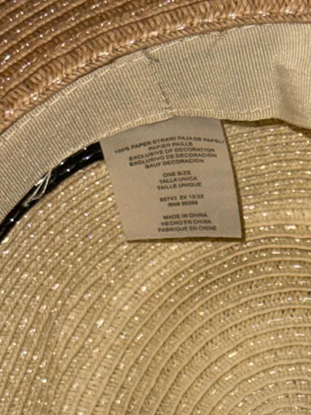 NWOT Summer Straw Hat (OS) - Picture 2 of 10